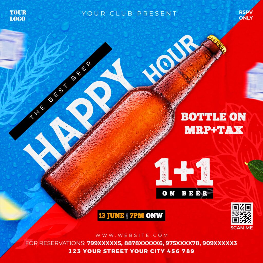 Beer Flyer Social Media Post Psd Free min