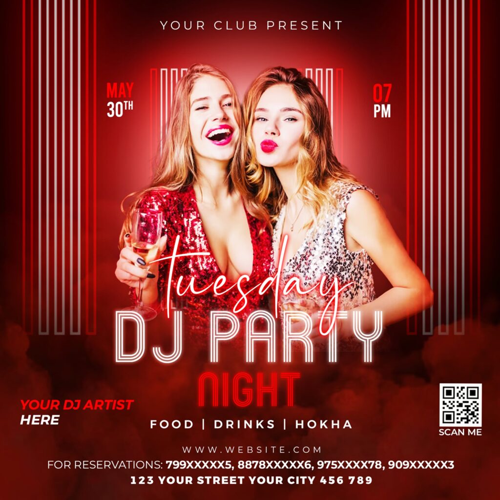 Dj Party Social Media Post PSD Template min