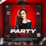 Party Night Club Social Media Free Post Template