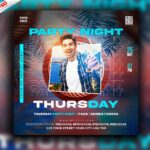 Party Night Social Media Post Design PSD