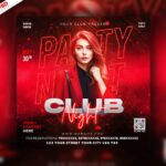 Party Night Social Media Post Free Psd