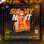 Sunday Club Party Social Media Post Template PSD