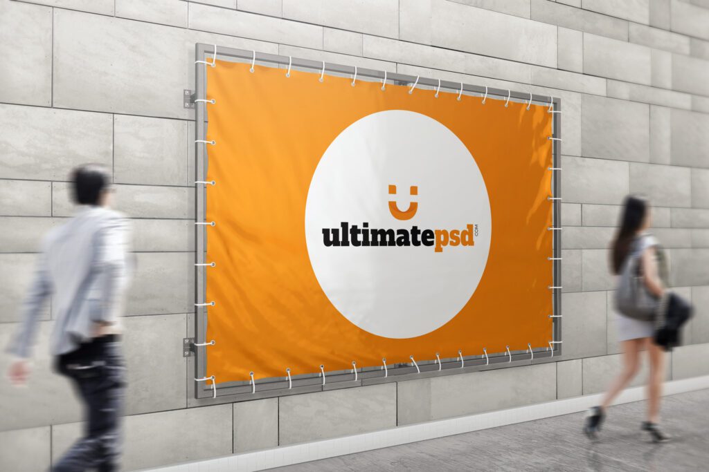 advertising banner mockup wothout band