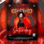 Saturday Night club party social media and flyer template