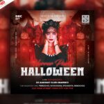 Halloween Scary Party Event Social Media Post PSD