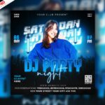 Saturday Dj Party Social Media Post Free Psd