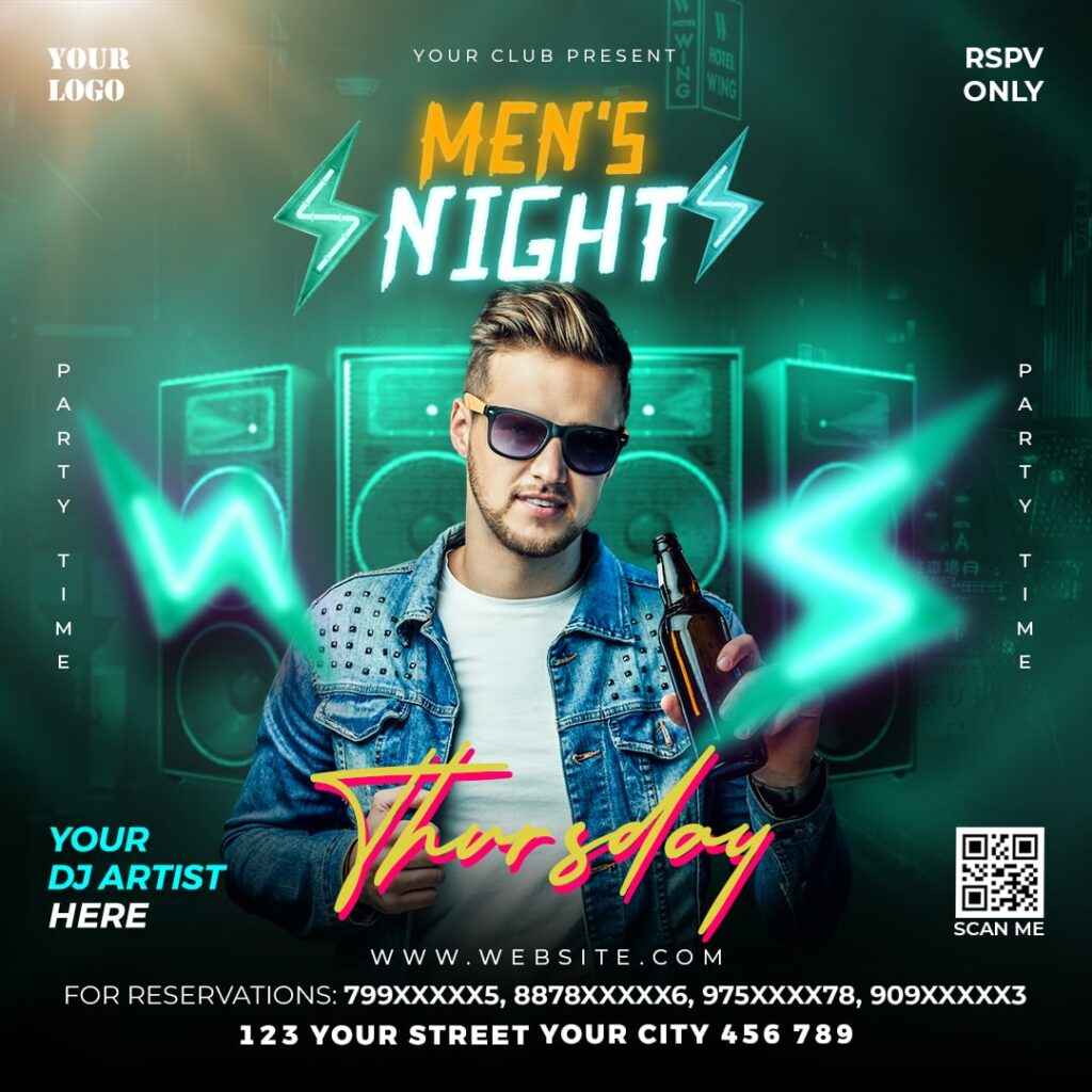 thursday mens night party night club social media post copy d min