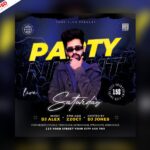 Party Night Club Social Media Free Post Template