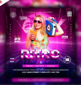 Modern Retro Party Free Psd COVER-min